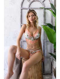 Gallipoli Bralet,Bra And Slip Panties Ecru Set 32056