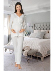 Effortt Puffer Pajama Set 8092 Ecru