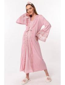Effortt,Dressing Gown,Pregnant,Puerperal Overnight Set 25010 Pink