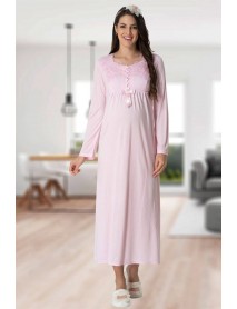 Şık Mecit Maternity Nightgown 5415 Pink