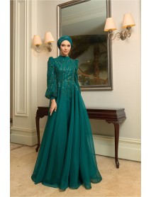 Sahara Adelina Evening Dress Emerald