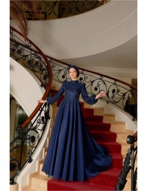 Sahara Adelina Evening Dress Navy Blue