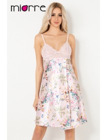 Miorre Thin Strap Slit Satin Nightgown 001-000410 