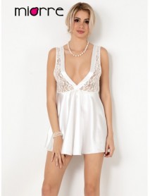  Miorre Lace Satin Mini Nightgown 001-018795