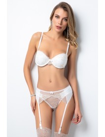 Miorre Push-Up Filled 4-Piece Lace Garter Bra Set 148-006850 