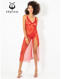 Phevos Bust Guipure 2 Nightgown Set 011-004507
