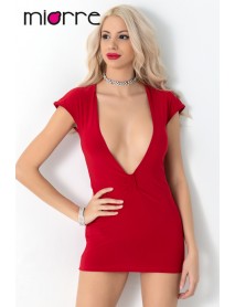 Miorre Decollete Super Mini Red Dress 012-000089 