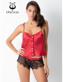 Phevos Lace Satin Shorts Set 012-000115