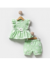 Hippil Girl 9-12-18 Months Daisy Patterned Shorts Set 0537HP