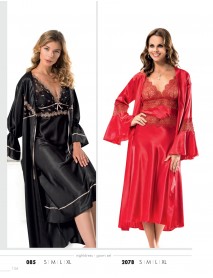 Moongirl 2-Pieces Long Nightgown Set 2078