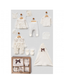 Bebly Kids Girl 0-3 Months Muslin Newborn Set Of 10 10008BK