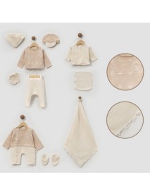BEBLY KIDS BOY 0-3 MONTHS LION EMBROIDERY MUSLIN 10 PIECE SET 10010