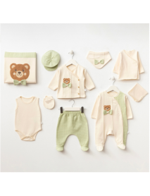 MİNİZEYN BOY 0-3 MONTHS TEDDY 10 PIECE SET 10014