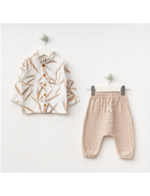 CFRA KIDS BOY'S 6-9-12-18 MOON LEAF MUSLIN SUIT 10311