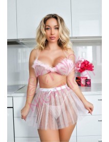 NightLight Pink Mini Skirt Sexy Set 1070