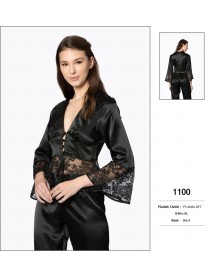 Pierre Cardin 2 Piece Black Pyjama Set 1100