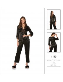 Pierre Cardin 2 Piece Black Pyjama Set 1110