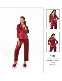 Pierre Cardin 2 Piece Burgundy Pyjama Set 1110
