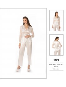 Pierre Cardin 2 Piece Ecru Pyjama Set 1121