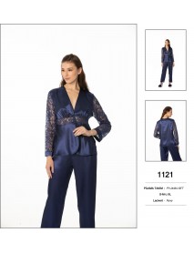 Pierre Cardin 2 Piece Navy Blue Pyjama Set 1121 