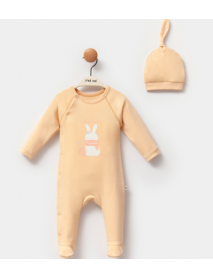 MOİ NOİ GIRL 0/3-3/6 MONTHS BALLOON HAT OVERALLS 1189