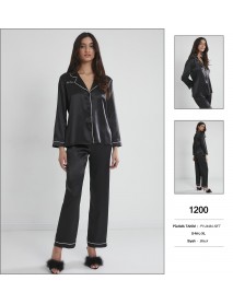 Pierre Cardin 2 Piece Black Pyjama Set 1200