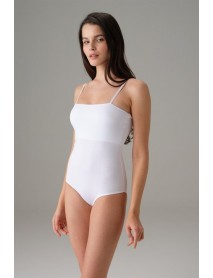 Doreanse Thin Strappy Bodysuit White12109