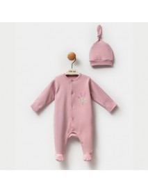 MOİ NOİ GIRL 0/3-0/3-3/6 MONTHS HAT OVERALLS 1214