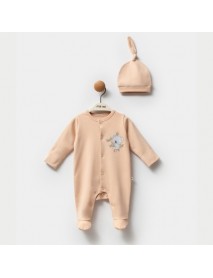 MOİ NOİ BOY 0/3-0/3-3/6 MONTHS KOALA HAT OVERALLS 1218