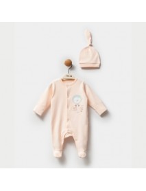 MOİ NOİ GIRL 0/3-0/3-3/6 MONTHS FISHING HAT OVERALLS 1219