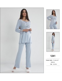 Pierre Cardin 2 Piece Blue Pyjama Set 1241