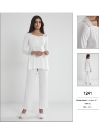 Pierre Cardin 2 Piece Ecru Pyjama Set 1241