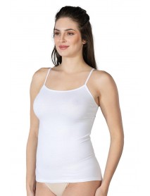 Emay 1410 Modal Cotton Thin Strap Athlete White