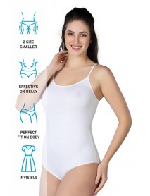 Emay 1415 Modal Cotton Snap Bodysuit White