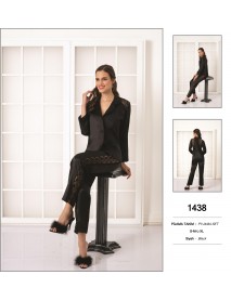Pierre Cardin 2 Piece Black Pyjama Set 1438