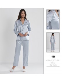 Pierre Cardin 2 Piece Blue Pyjama Set 1438 