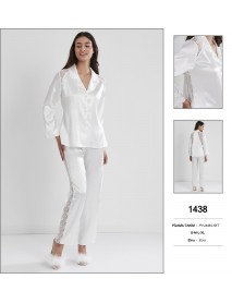 Pierre Cardin 2 Piece Ecru Pyjama Set 1438