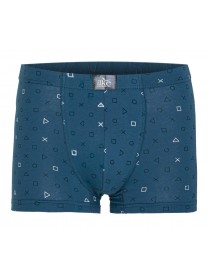 İlke Patterned Lycra Boxer Blue (BigSize) 1601