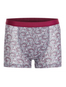 İlke Shawl Pattern Modal Boxer Burgundy (BigSize) 1604