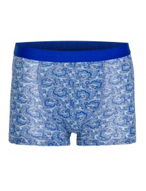 İlke Shawl Pattern Modal Boxer Sax Blue (BigSize) 1604
