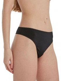 X-Lady Heart Patterned Black String 1628