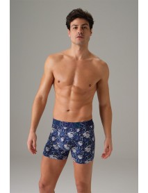 Doreanse Men's Blue Rabbit Printed Boxer 1732