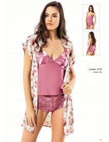 Loriva 3-Pieces Satin Short Set 1737 