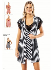 Loriva 2-Pieces Satin Short Nightgown Set 1738