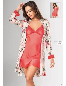Loriva Short 2-Piece Nightgown,Dressing Gown Set 1826