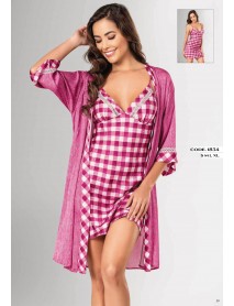 Loriva Short 2-Piece Nightgown,Dressing Gown Set 1834