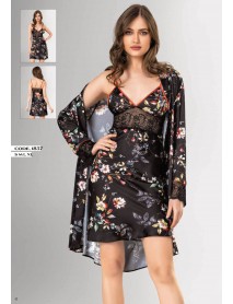 Loriva Short 2-Piece Nightgown,Dressing Gown Set 1837