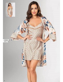 Loriva Short 2-Piece Nightgown,Dressing Gown Set 1839