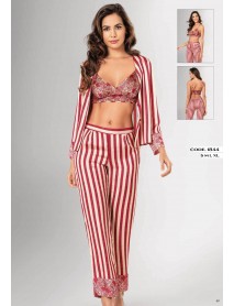 Loriva 3-Piece Bralette Pajama Set 1844