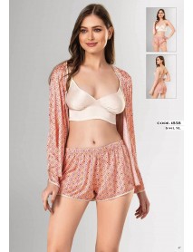 Loriva 3-Piece Bralette Short Set 1858